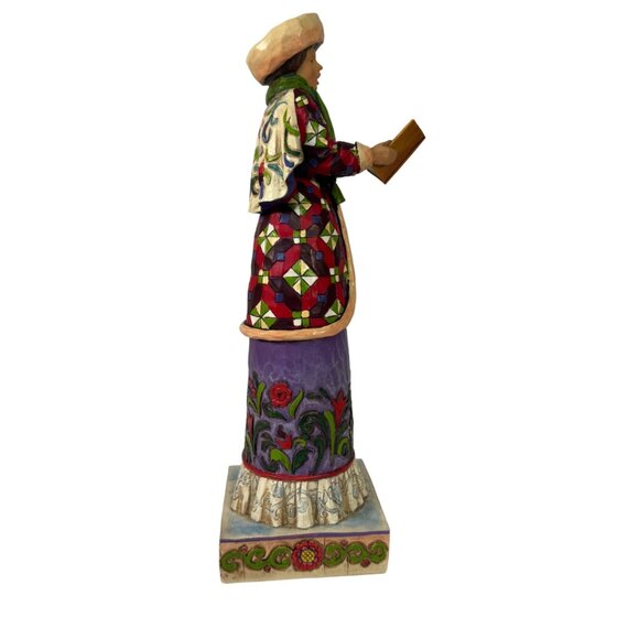Jim Shore Here We Come A-wand'ring So Fair to Be Seen Woman Caroler Figurine - Picture 5 of 7